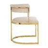 Modrest Munith - Silla de comedor moderna de terciopelo beige + dorada - Image 2