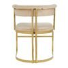 Modrest Munith - Silla de comedor moderna de terciopelo beige + dorada - Image 4
