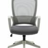Silla Operativa H3 Mesh y Tela Gris Estructura Blanca - Image 7