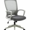 Silla Operativa H3 Mesh y Tela Gris Estructura Blanca