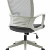 Silla Operativa H3 Mesh y Tela Gris Estructura Blanca - Image 5