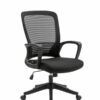 Silla Operativa H3 Mesh y Tela Negra Estructura Negra