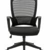 Silla Operativa H3 Mesh y Tela Negra Estructura Negra - Image 3