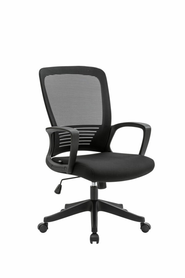Silla Operativa H3 Mesh y Tela Negra Estructura Negra