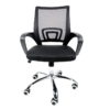Silla Operativa E102 Mesh y Tela Color Negro base Cromada - Image 5