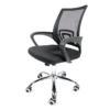 Silla Operativa E102 Mesh y Tela Color Negro base Cromada