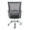 Silla Operativa E102 Mesh y Tela Color Negro base Cromada - Image 4