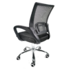 Silla Operativa E102 Mesh y Tela Color Negro base Cromada - Image 3