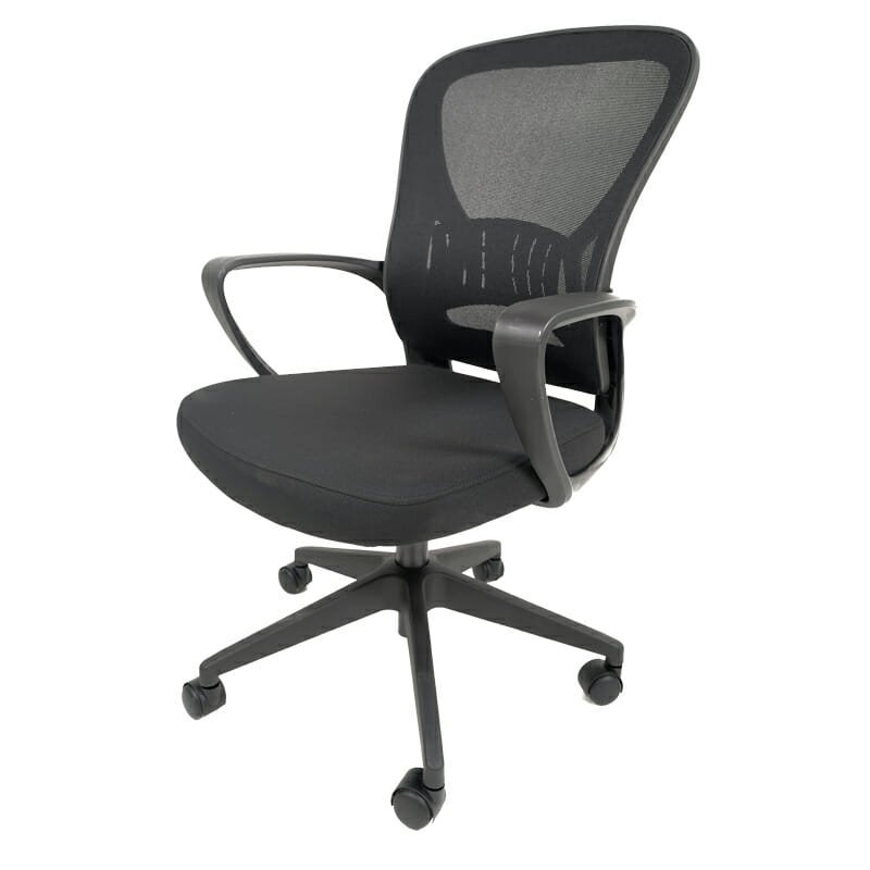 Silla Operativa E104 Mesh y tela Color Negro - Image 3