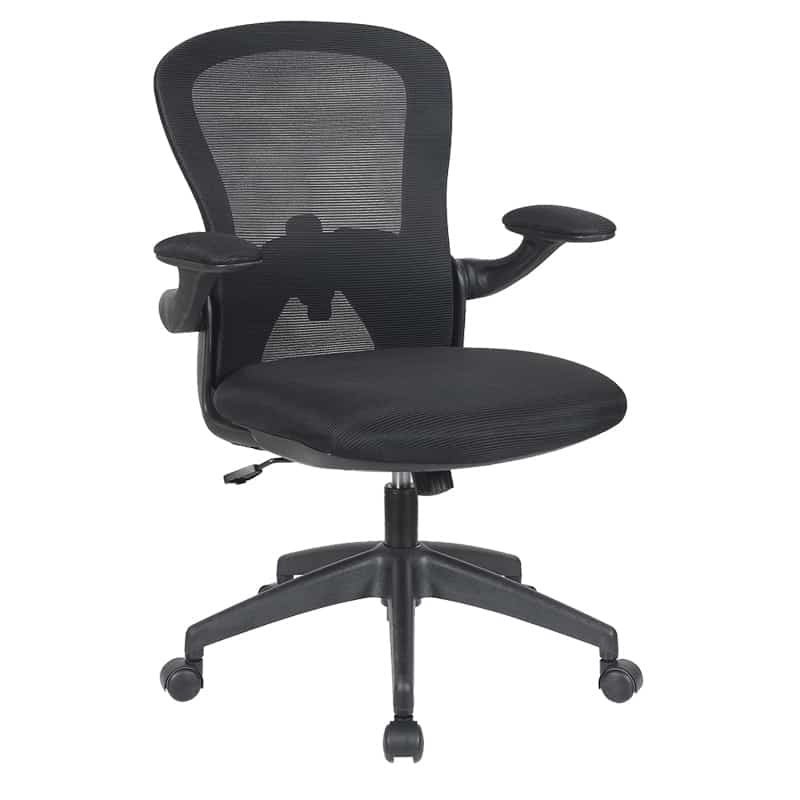 Silla Operativa de Brazo Abatible H6 Mesh Negro