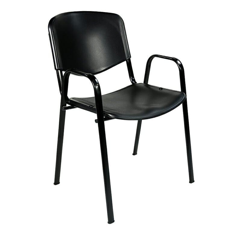 Silla de visita Genova con brazos respaldo y asiento en plastico