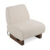 Silla decorativa Modrest Barbara moderna en color blanco roto - Image 2