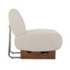 Silla decorativa Modrest Barbara moderna en color blanco roto - Image 3