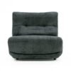 Divani Casa Basil - Silla reclinable eléctrica grande de tela gris oscuro moderna