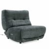 Divani Casa Basil - Silla reclinable eléctrica grande de tela gris oscuro moderna - Image 2