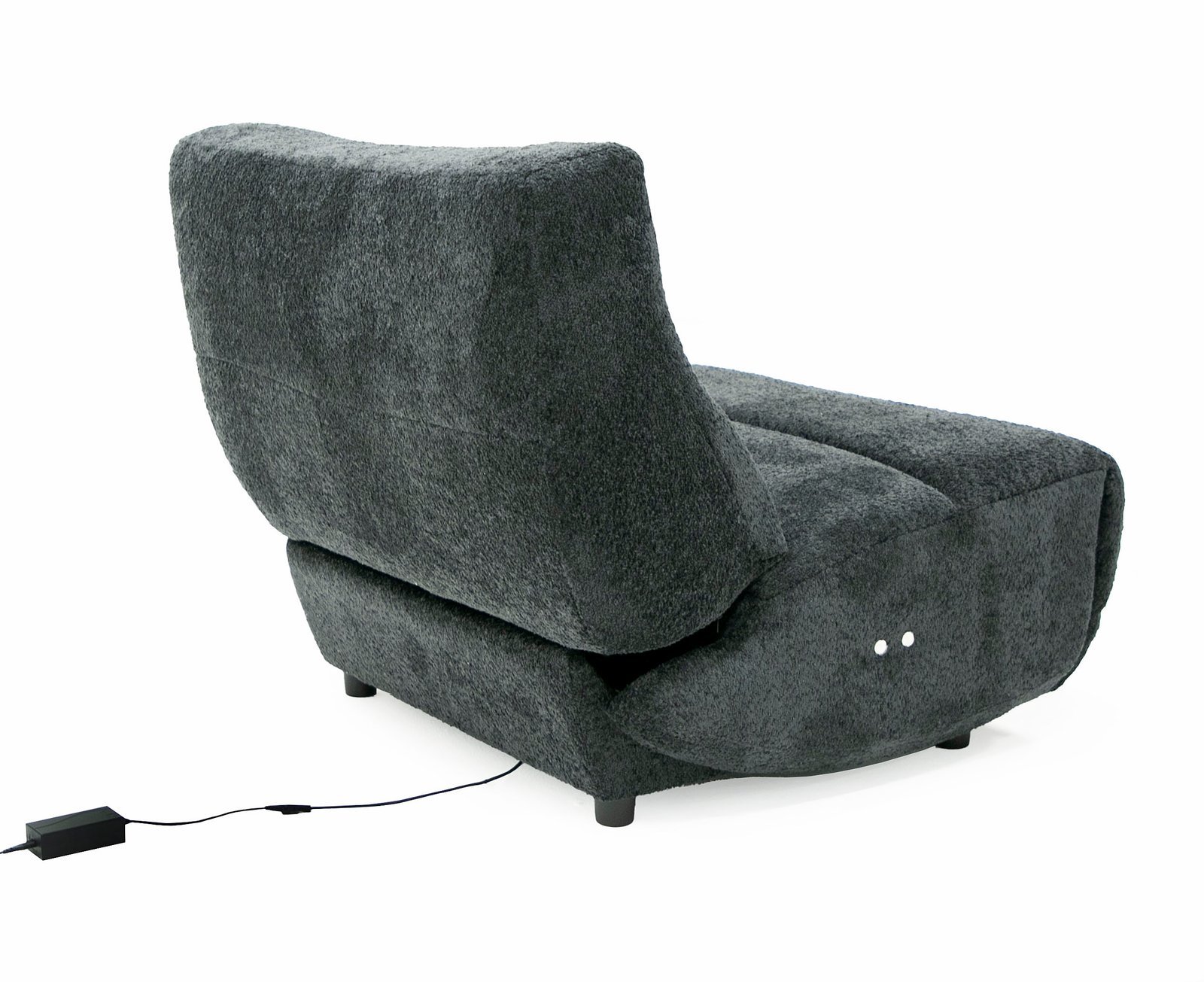 Divani Casa Basil - Silla reclinable eléctrica grande de tela gris oscuro moderna - Image 4