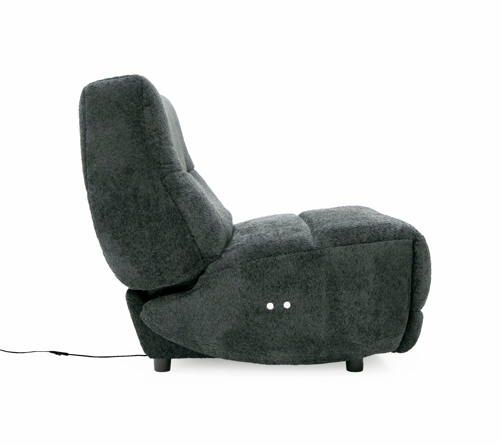 Divani Casa Basil - Silla reclinable eléctrica grande de tela gris oscuro moderna - Image 5