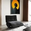 Divani Casa Basil - Sillón reclinable eléctrico pequeño de tela gris oscuro moderno - Image 2