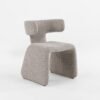 Modrest Bergman - Silla de comedor moderna de tela color blanquecino