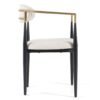 Modrest Buchtel - Moderno de mediados de siglo gris claro + brazo dorado + silla de comedor negra - Image 3