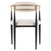 Modrest Buchtel - Moderno de mediados de siglo gris claro + brazo dorado + silla de comedor negra - Image 4