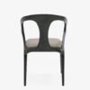 Modrest Campbell - Silla de comedor moderna de mediados de siglo de fresno gris y negro - Image 3