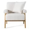 Modrest Cynthia - Tela blanca moderna + silla decorativa de madera