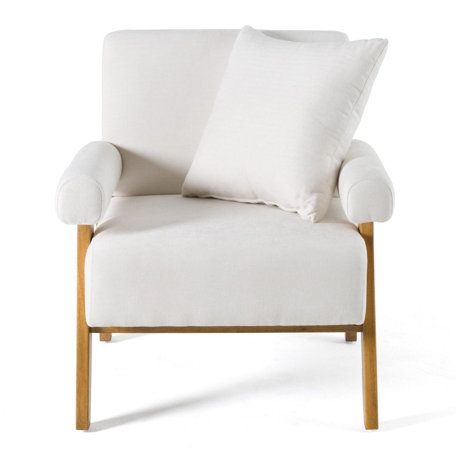 Modrest Cynthia - Tela blanca moderna + silla decorativa de madera - Image 2