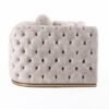 Divani Casa Dosie - Silla transicional de terciopelo beige - Image 3