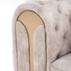 Divani Casa Dosie - Silla transicional de terciopelo beige - Image 4