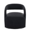 Modrest Dowsett - Silla decorativa giratoria moderna de tela negra - Image 2