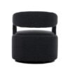 Modrest Dowsett - Silla decorativa giratoria moderna de tela negra - Image 5