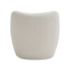 Divani Casa Duran - Silla decorativa contemporánea de tela blanca - Image 3