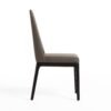 Modrest Encino - Silla de comedor moderna color chocolate color topo y madera (juego de 2) - Image 3