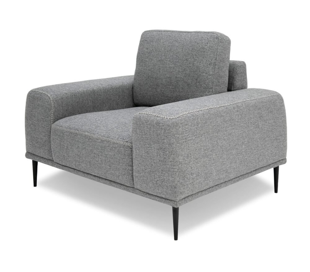 Divani Casa Fonda - Silla moderna de tela gris