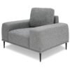 Divani Casa Fonda - Silla moderna de tela gris