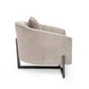 Modrest Forbis - Silla decorativa contemporánea de tela gris claro - Image 4