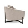 Modrest Forbis - Silla decorativa contemporánea de tela gris claro - Image 5