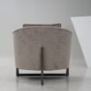 Modrest Forbis - Silla decorativa contemporánea de tela gris claro