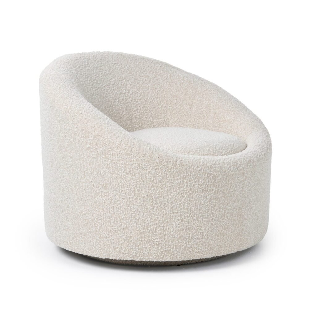 Modrest Frontier - Silla decorativa de tela Glam Beige