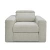 Divani Casa Gering - Silla reclinable eléctrica moderna de tela beige