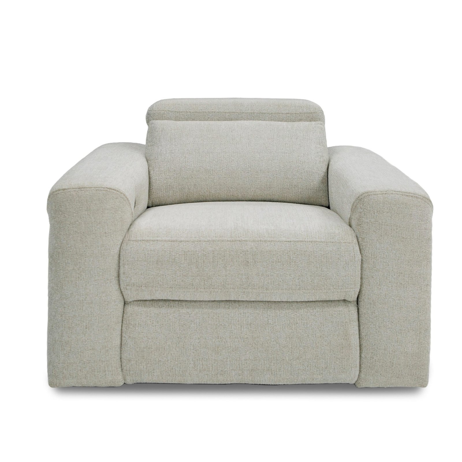 Divani Casa Gering - Silla reclinable eléctrica moderna de tela beige