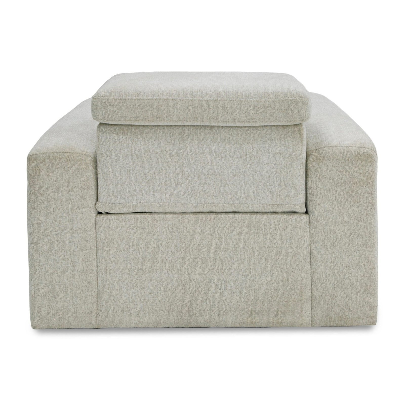 Divani Casa Gering - Silla reclinable eléctrica moderna de tela beige - Image 5