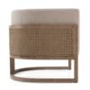 Modrest Haney - Tela gris moderna + Roble gris + Silla decorativa de ratán - Image 2