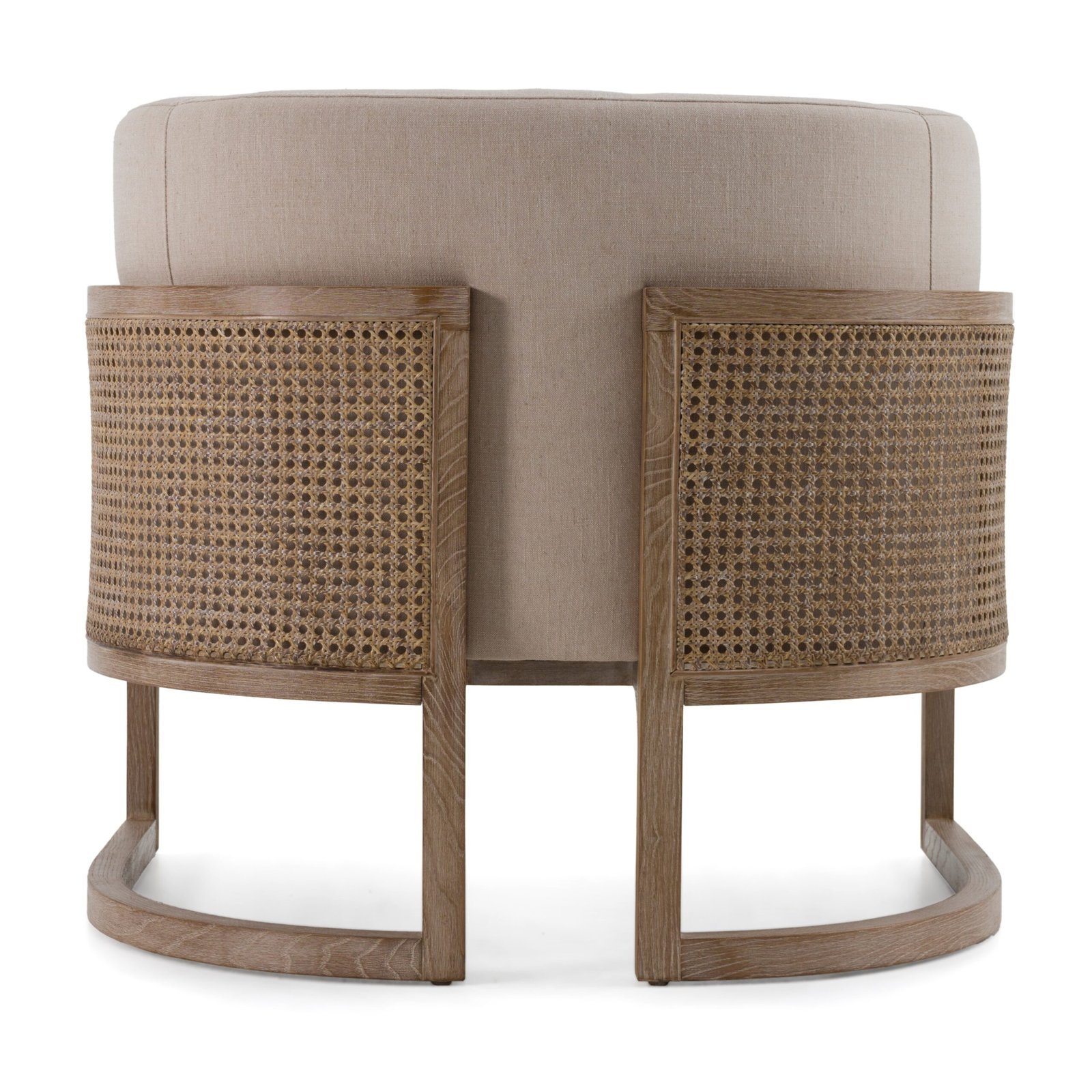 Modrest Haney - Tela gris moderna + Roble gris + Silla decorativa de ratán - Image 3