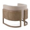 Modrest Haney - Tela gris moderna + Roble gris + Silla decorativa de ratán - Image 4