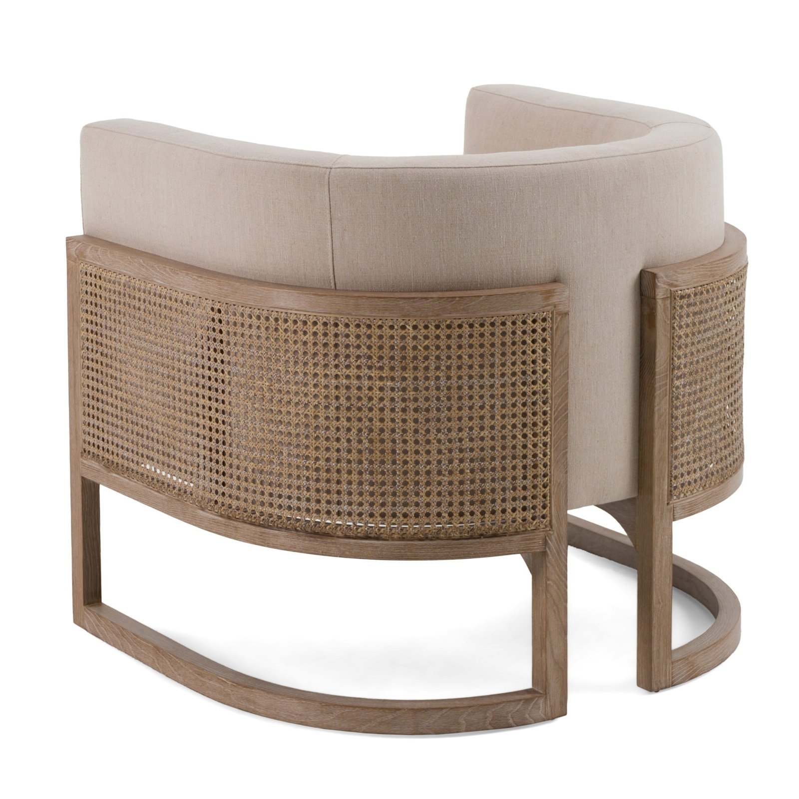 Modrest Haney - Tela gris moderna + Roble gris + Silla decorativa de ratán - Image 4