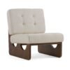 Modrest Kaylie - Silla decorativa contemporánea en color blanco roto