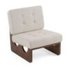 Modrest Kaylie - Silla decorativa contemporánea en color blanco roto - Image 2