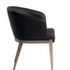 Modrest Kravitz - Silla de comedor moderna de cuero vegano gris oscuro + latón antiguo - Image 2